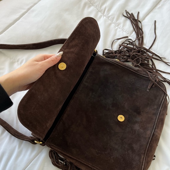 Chanel Brown Suede Fringe Crossbody - Picture 8 of 11
